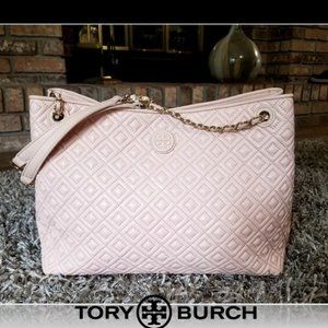 Tory Burch 'Marion' Diamond Quilted Leather Tote